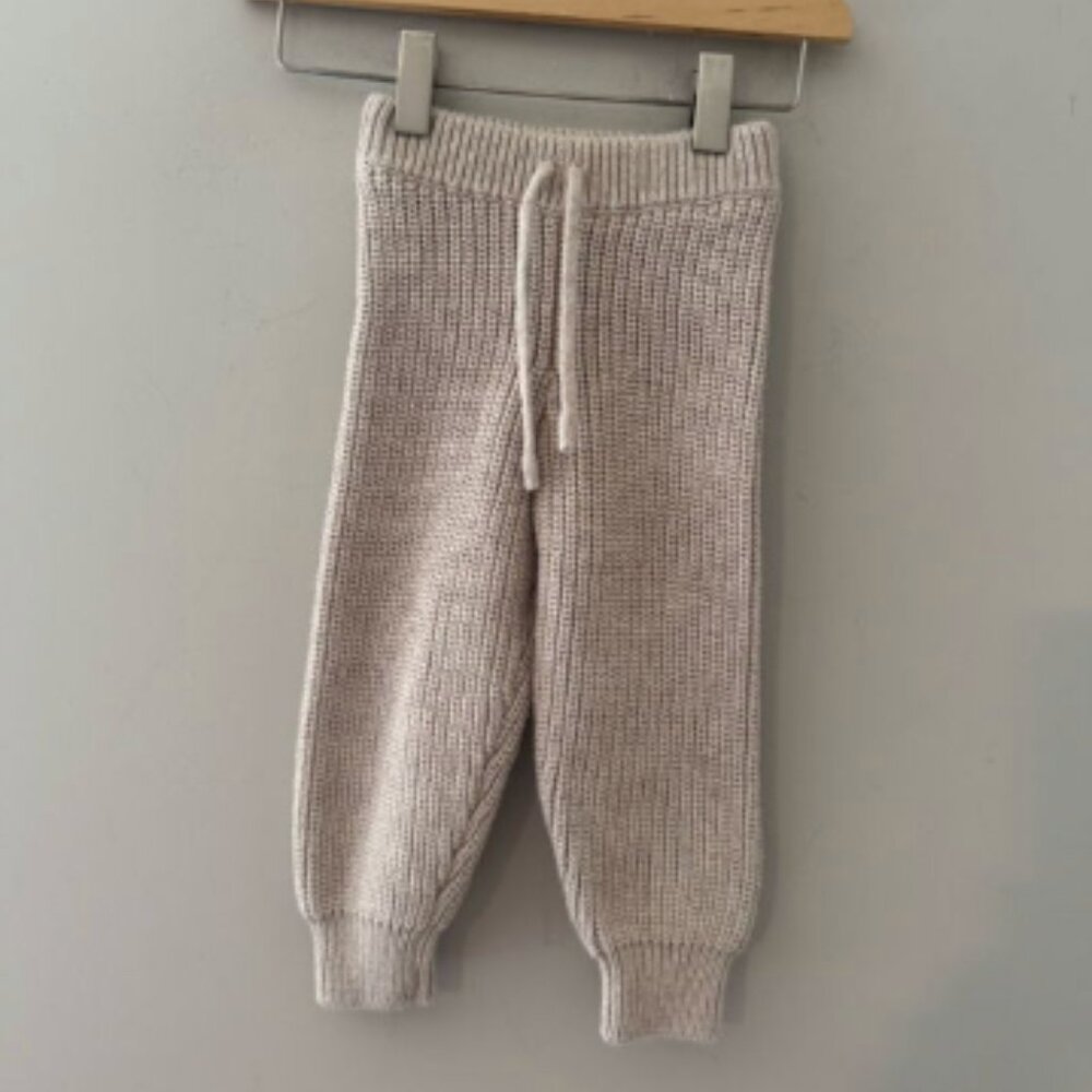 $23 ADD ON Jamie Kay knit joggers 12M Quincy Mae Rylee + Cru Kate Quinn Zara Gap